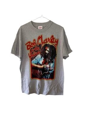 Bob Marley and The Wailers Grey Graphic T Shirt Men’s Medium, Large, XL
